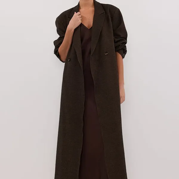CHOCOLATE OVERSIZED COAT